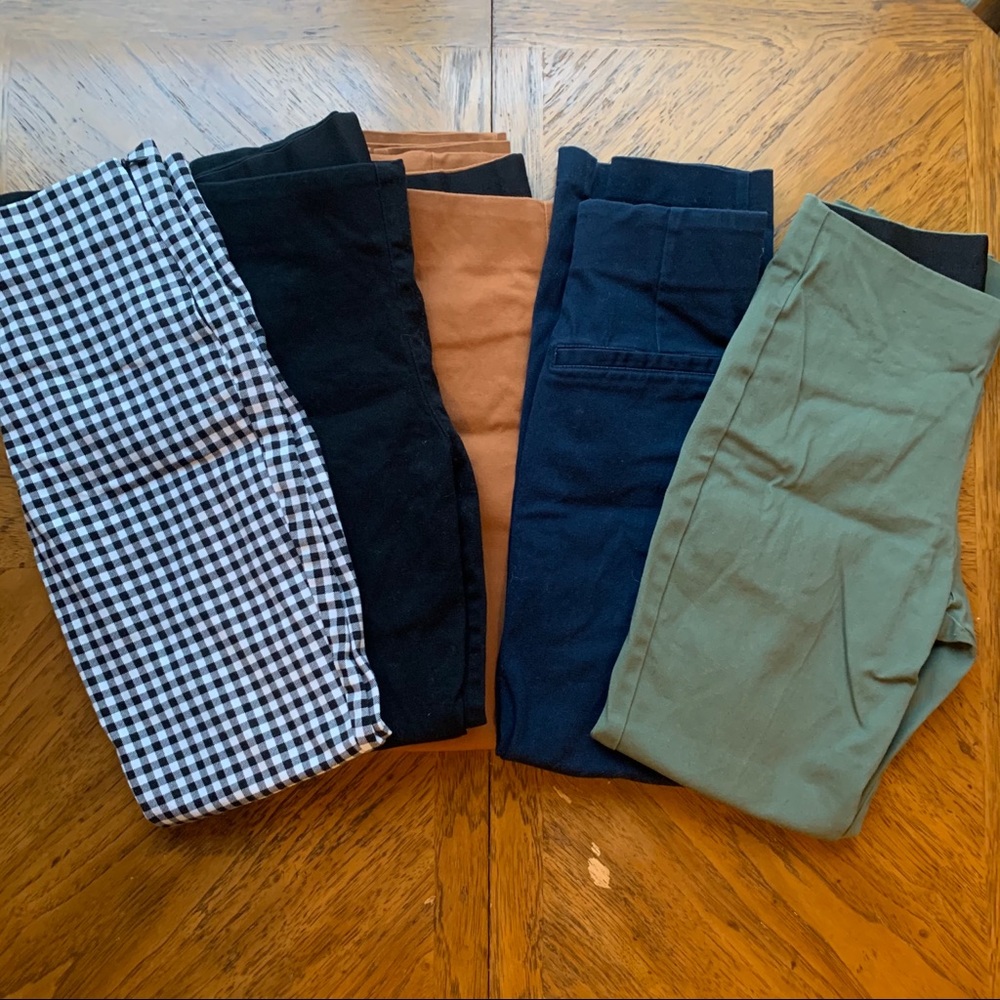 Set 5 High-Wasted Super Skinny Ankle Pants